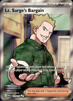 Lt. Surge's Bargain 170/132 Ultra Rare Mega Evolution Pokemon Holo NM - Image 2