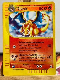 Charizard Glurak 39/165 Expedition Reverse Rare Deutsch VG Pokemon - Image 1