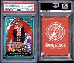 PSA 10 Eustass "Captain" Kid ST02-001 Leader Promo Foil One Piece EN 2024 - Image 3