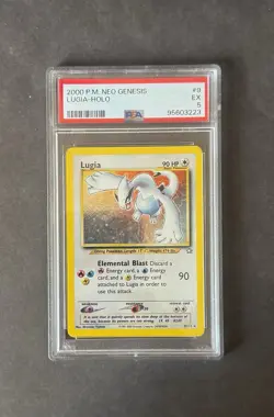 Pokemon TCG Lugia Neo Genesis 9/111 Holo Unlimited Holo Rare PSA 5 WOTC - Image 3