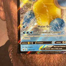 Pokemon Blastoise V SWSH101 Black Star Promo Holo LP - Image 3