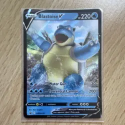 Pokemon TCG Blastoise v SWSH101 Black Star Promo - Image 1