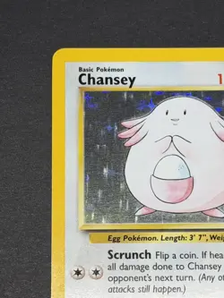 NM Chansey 3/102 Holo Rare Base Set Unlimited Pokemon TCG - Image 4