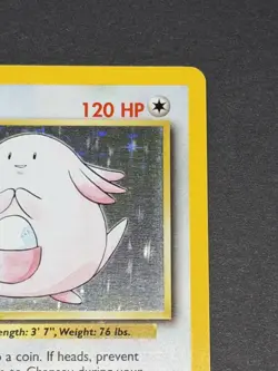 NM Chansey 3/102 Holo Rare Base Set Unlimited Pokemon TCG - Image 5