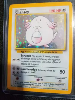 Pokemon TCG Chansey Base Set 3/102 Holo Unlimited Holo Rare - Image 3