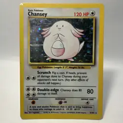 Pokemon TCG Chansey Base Set 3/102 Holo Unlimited Holo Rare (MP) - Image 1