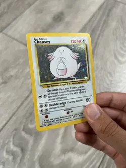Pokemon TCG Chansey Base Set Unlimited Holo Rare 3/102 - Image 5