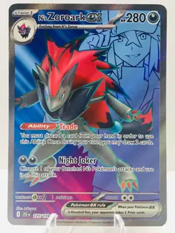 Pokemon N's Zoroark ex 175/159 Journey Together SV Ultra Rare Full Art - Image 2