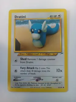 Pokemon Neo Destiny Dratini Card 63/105 TCG English WOTC NM - Image 1