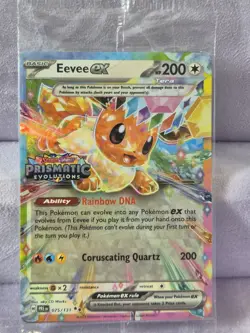 Eevee ex 075/131 - SEALED - Pokemon Prismatic Evolutions stamped Promo - Image 1