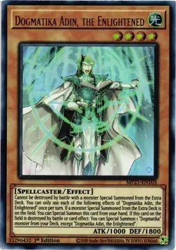 Yugioh Dogmatika Adin, the Enlightened MP21-EN103 Ultra Rare 1st Edition NM - Image 1