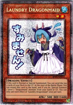 Laundry Dragonmaid (Starlight Rare) RA05-EN095 Yu-Gi-Oh 1st Edition NM - Image 1