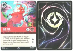 Disney Lorcana TCG Sun Yee - Red Panda Spirit 218/207 Epic Foil Attack Of The Vi - Image 3