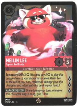 Disney Lorcana TCG Meilin Lee - Popular Red Panda 125/207 Legendary Foil Attack - Image 1
