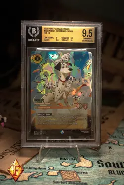 DISNEY LORCANA EN 9-FABLED ENCHANTED #223 PONGO DETERMINED BGS 9.5 - Image 1