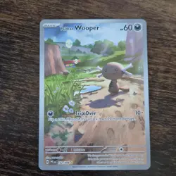 Pokemon TCG Paldean Wooper 102/094 Illustration Rare Phantasmal Flames Near Mint - Image 1