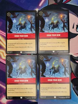 Disney Lorcana Grab Your Bow 131/204 Winterspell Uncommon 4 Regular Cards - Image 1
