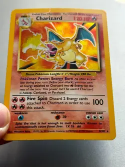 Charizard Pokemon Card Holo 4/102 Base Set TCG Fire 1999 - Image 4