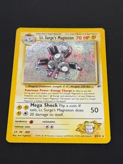 Pokemon TCG Lt. Surge's Magneton Gym Heroes 8/132 Holo Card - Image 2
