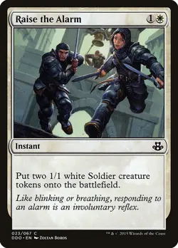 1x Raise the Alarm NM Eng MTG - Elspeth Vs Kiora - Image 1