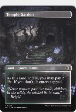 Temple Garden #351 Lorwyn Eclipsed Borderless Regular Rare - Image 2