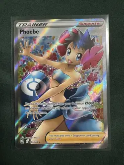 Pokemon TCG Phoebe Trainer Full Art Holo Battle Style 161/163 - Image 1