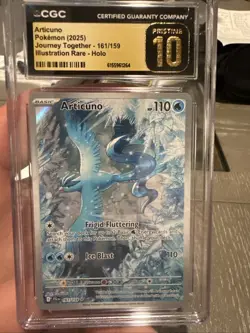 CGC 10 PRISTINE Pokemon Articuno 161/159 Journey Together Illustration Rare Holo - Image 3