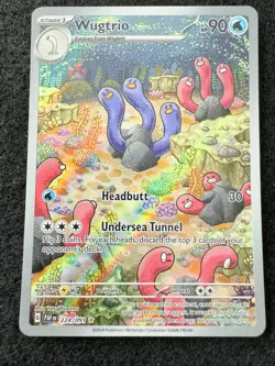 Pokemon Wugtrio IR 224/091 from Paldean Fates in LP+/NM- condition! - Image 1