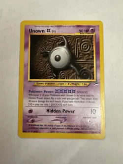 Unown [X] 30/105 Neo Destiny Regular Rare NM/LP+ - Image 1