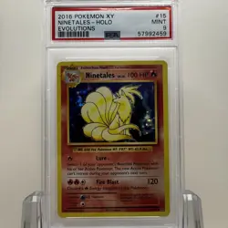 2016 POKEMON XY: EVOLUTIONS - #15/108 NINETALES HOLO - PSA 9 MINT - Image 1