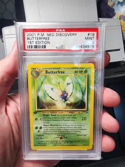 2001 Pokemon Neo Discovery #19 Butterfree 1st Edition PSA 9 - Image 1