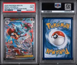 Pokemon TCG Mega Lucario ex 179/132 Me01 Mega Evolution SIR Holo EN PSA 9 - Image 3