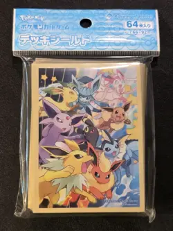 NEW OFFICIAL POKEMON CENTER JAPANESE DASH! EEVEELUTIONS DECK SLEEVES 64 CT - Image 1