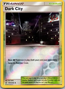 Dark City 193/236 Uncommon Unified Minds Pokemon Reverse Holo Near Mint - Image 1