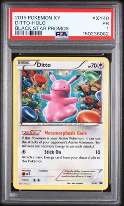 2015 POKEMON XY BLACK STAR PROMOS #XY40 DITTO-HOLO PSA 1 - Image 1