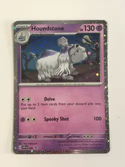 Pokemon TCG Promo SVP 042 Holographic Cosmos Houndstone Near Mint - Image 1