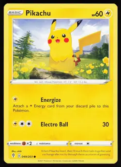 Pikachu 049 203 C Evolving Skies Pokemon Lightly Played - Image 1