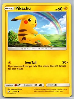 Pikachu 28/73 C Shining Legends LP Pokemon - Image 1