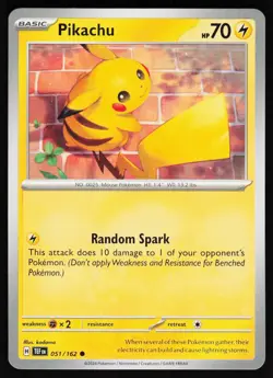 Pikachu 051 162 C Temporal Forces Pokemon Near Mint - Image 1