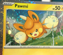 Pokemon TCG Promo SVP 040 Holographic Cosmos Pawmi w Swirl Near Mint - Image 2