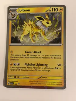 Pokemon TCG SVP 169 Cosmos Holographic Jolteon w Swirl Near Mint - Image 1