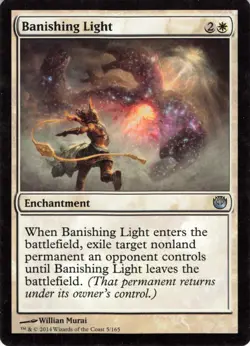 MTG 2014 Banishing Light #5/165 Journey into Nyx Enchantment Card - Image 1