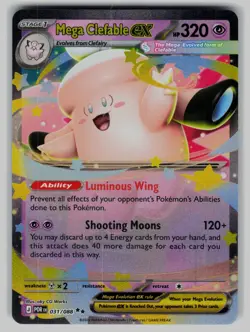Mega Clefable ex 031/088 Double Rare Perfect Order Pokemon Holo Near Mint - Image 1