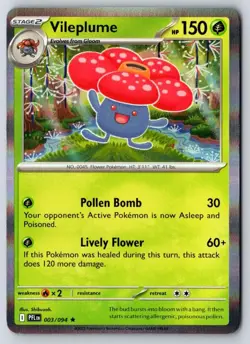 Vileplume 003/094 Rare Phantasmal Flames Pokemon Holo Near Mint - Image 1