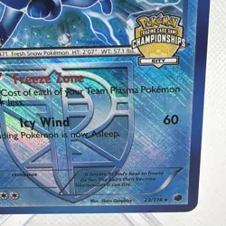 Pokemon Glaceon City Championships STAFF Promo 23/116 B&W Plasma Freeze Stamp - Image 5