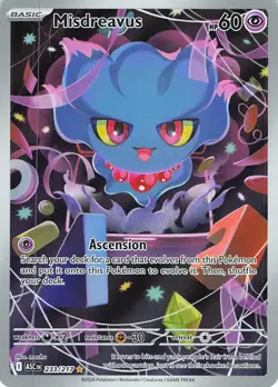 Misdreavus 233/217 Illustration Rare Ascended Heroes Pokemon Holo Near Mint - Image 1