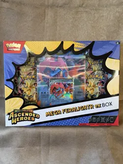 *Sealed Pokemon TCG Mega Evolution Ascended Heroes Mega Feraligatr ex Box - Image 1