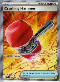 Crushing Hammer 105/084 Ultra Rare Pitch Black Pokemon Holo Near Mint - Image 1