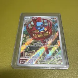 Pokemon TCG Mega Evolutions Riolu Black Star Promo Illustration Rare #10 NM - Image 1
