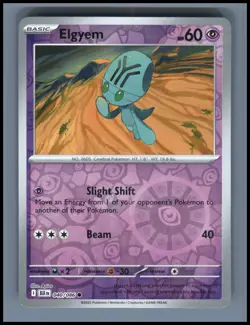 Elgyem 040/086 Common Black Bolt Pokemon Reverse Holo Near Mint - Image 1